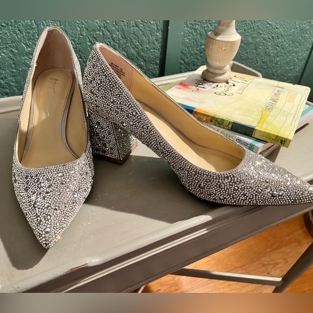 Betsy Johnson Rhinestone Block Heels size 11